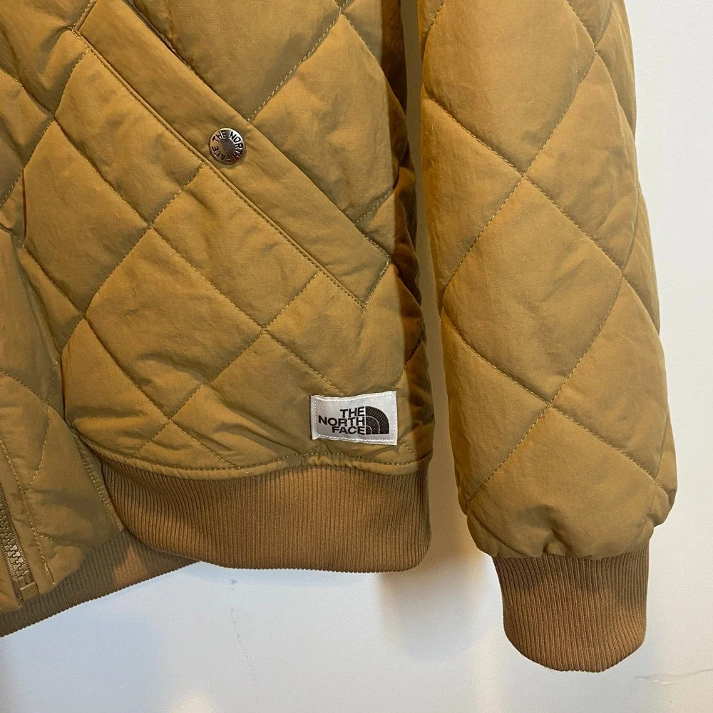 The North Face Cuchillo Sherpa Insulated Full-Zip Hoodie Mens L Brown Excellent